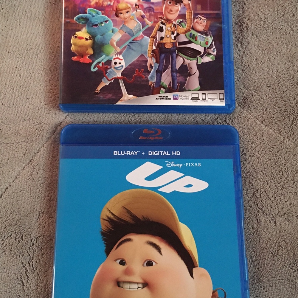 Disney Pixar Toy Story 4 (2019)Blue Ray/DVD & Disney Pixar Up (2016)Blue Ray